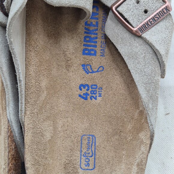 NEW Birkenstock Boston Suede Taupe Slip-on Clogs Soft footbed Mens 43 US 10-10.5 - Picture 6 of 6